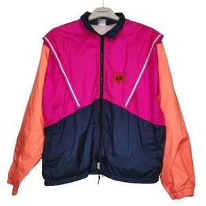Vintage ASICS Tri-colour windbreaker, Retro‎ ,  Neon